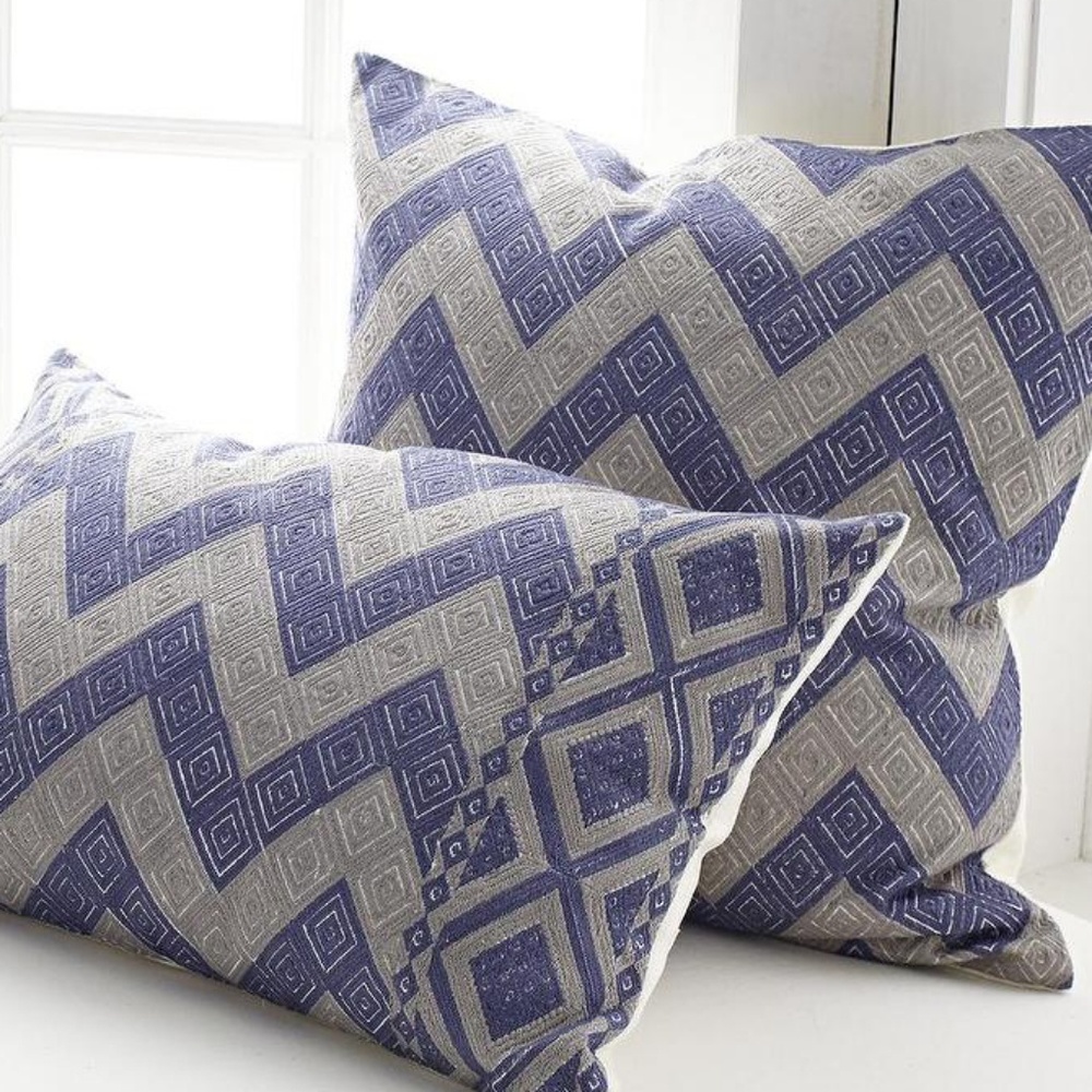 Gujarati Pillow Covers - Chevron with inserts.